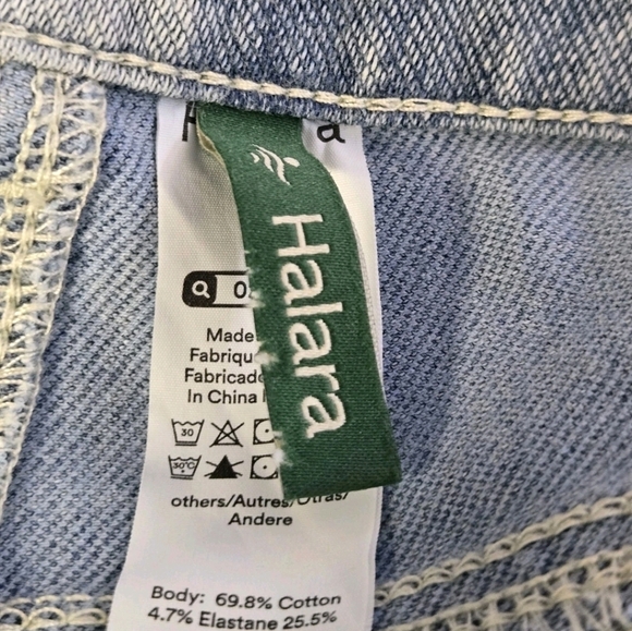 Halara Jean Wide Leg Flex Denim Women's Size Large Tall - Picture 3 of 15